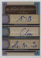 2012 SP Signature Edition Triple Signatures Che-Hsuan Lin Chin-Lung Hu Auto 0t2