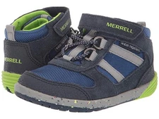 Merrell Z2854* Little Kids Navy Leather Bare Steps Ridge Boots Size 9M