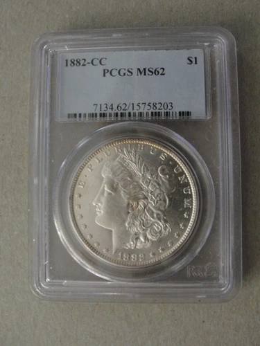 1882 CC Carson City Morgan Silver $1 PCGS MS 62..So Beautiful and Clean