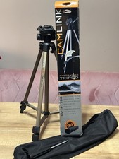 Camlink TP-1700 Photo Video Camera Tripod with Carry Case Used Once Boxed