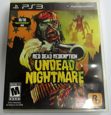Red Dead Redemption: Undead Nightmare (Sony PlayStation 3, 2010) W/ book-No Map