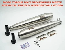 MOTO TORQUE BOLT PRO EXHAUST MATTE FIT FOR ROYAL ENFIELD INTERCEPTOR & GT 650