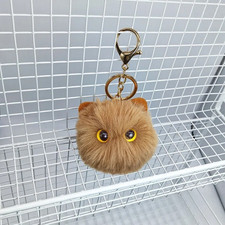 1Pc Cute Plush Cat Keychain Cartoon Doll Bag Pendant Car Key Ring Gift