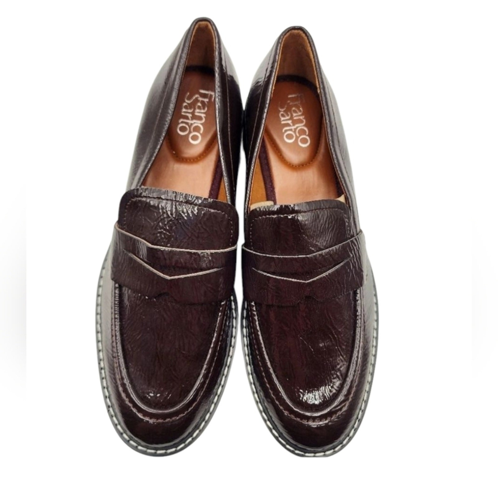 SAOLA Mocassino Franco Sarto Balin Lug Sole Penny in vernice bordeaux taglia donna 9