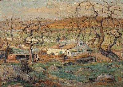 Rustikale Landschaft Wandkunst Klassische Ländliche Szene Impressionis