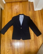 Izod Suit Jacket Dark Blue Button Kids Regular Size 12