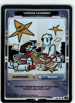 VCard Divine Chaos First Edition   Holo Foil  Support  Lesson Learned