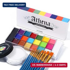 UCANBE Athena Face Body Paint Oil Palette  Translucent Setting Powder  10PCS B