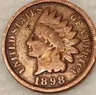 1898 Indian Head Cent Penny 1C - Grade - G/VG - #14719