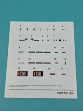 Revell AMT Ertl Monogram Moebius 1/25 Model Part 1965 Mercury Comet Decal Sheet