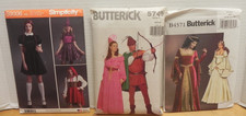 LOT OF 3 PERIOD COSTUME PATTERNS - RENAISSANCE, ROBINHOOD, ETC.