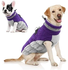 Large Dog Coat, Warm Dog Winter Coat, Reflective Cold Weather Dogs Puffer Jacket