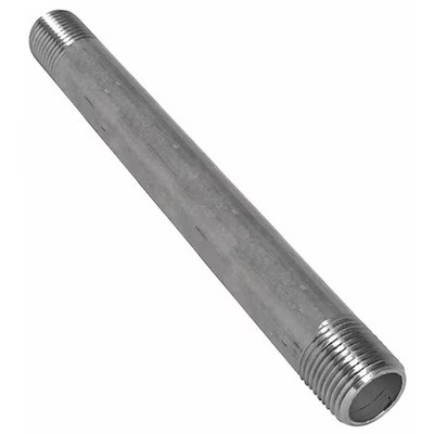 Zoro Select T6bni17 2'' Mnpt X 18'' Tbe 316 Stainless Steel Pipe Sch 40, T6bni17