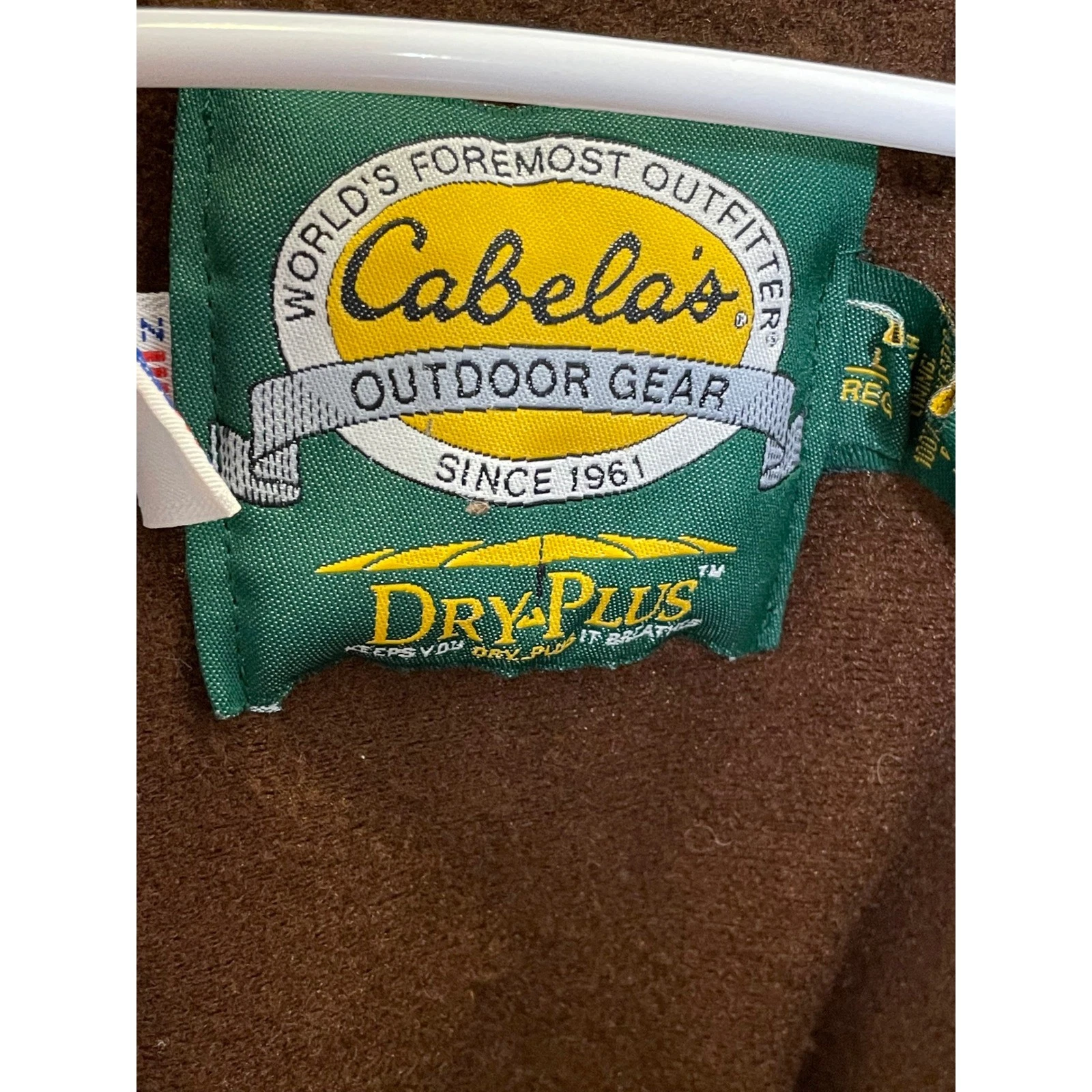 Cabelas Dry-Plus Advantage Camo Hunting Jacket Mens Large Fleece Lined USA Made - product detail image 5