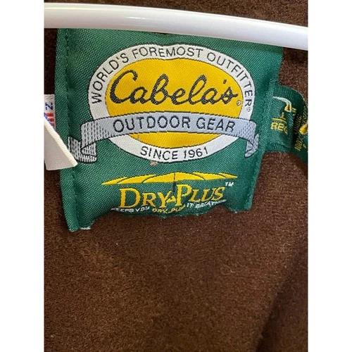 Cabelas Dry-Plus Advantage Camo Hunting Jacket Mens Large Fleece Lined USA Made image 5
