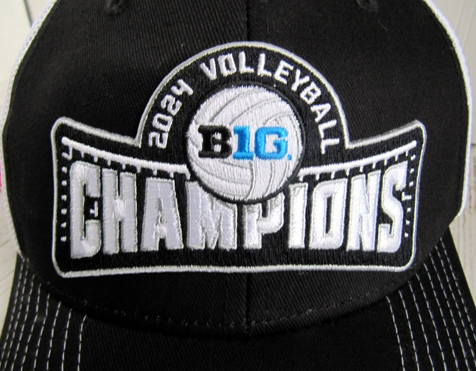Big 10 2024 Volleyball Champions Snapback Mesh Trucker Hat UNL Nebraska NWT - Image 2 of 4