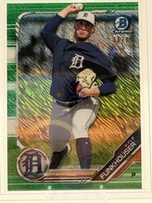 KYLE FUNKHOUSER 2019 Bowman Chrome Prospects Green Shimmer Ref. #BCP189 76/99