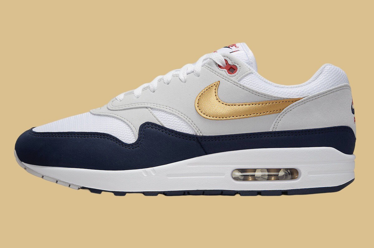 Nike Air Max Olympic Metallic Gold Obsidian Navy White Grey