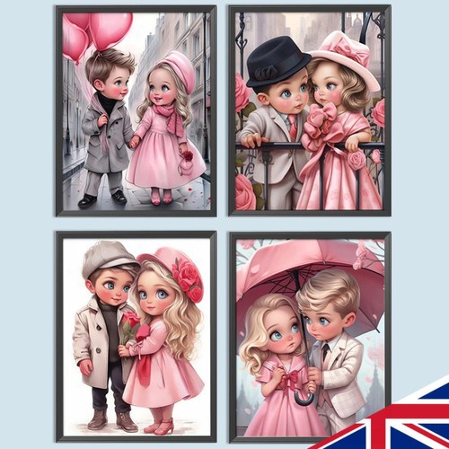 5D DIY Full Square Drill Diamond Painting Romantic Couple Kit Home Decor Art