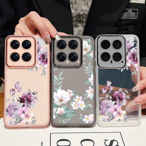 For Xiaomi Redmi Note 14 13 12 11 Pro 13T Flowers Glass Lens Silicone Case Cover - Picture 6 of 19