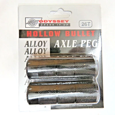 NOS Odyssey Hollow Bullets BMX Axle Pegs 3/8 inch Threaded 26 T Mid School