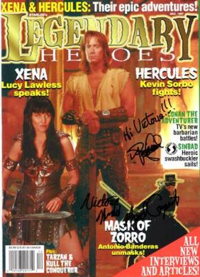 XENA & HERCULES LEGENDARY HEROES - SIGNED BY PAUL ROBERT COYLE & ROBERT