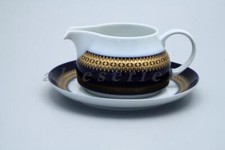 Sauciere mit Teller 2-teilig -Typ I Thomas Rotunda Kobalt Goldbordüre