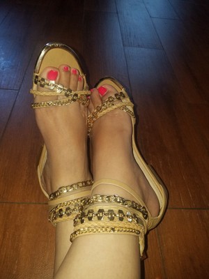 tan and gold sandals