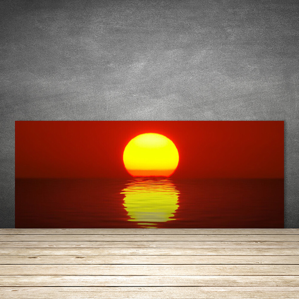 Crédence de cuisine en verre de luxe panneau panoramique mer 125x50 cm