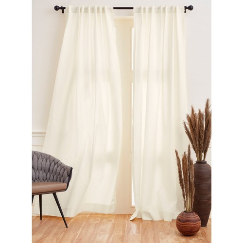 Solino Home Cotton Linen Curtain with Rod Pocket for Living Room, Bedroom Indoor - Picture 14 of 35