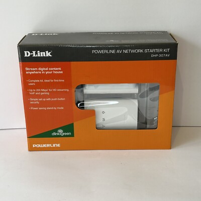D Link D-Link Powerline Homeplug AV Netzwerk Starter Kit DHP-307AV Boxed Open