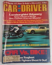Motor Trend Magazine 1977 Rare Aug Lamborghini TR7 Firebird Mazda Peugeot