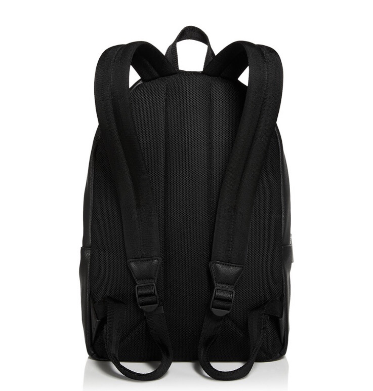 New Authentic Hugo Boss Leather Logo Embossed Print Backpack Unisex Travel $395 image 3