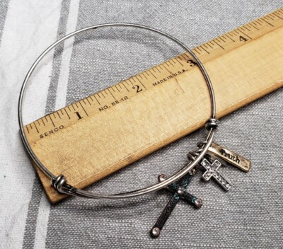 小物 MADE IN USA crosspattern Vintagebandanna Vintage Bracelet cross adjustable bangle G88 | eBay