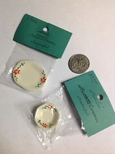Dollhouse miniatures Ceramic Oval Plate and Bowl
