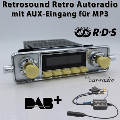 Retrosound Motor-1DAB Komplettset VW Käfer Retro Autoradio MP3 AUX 304IVO078068P
