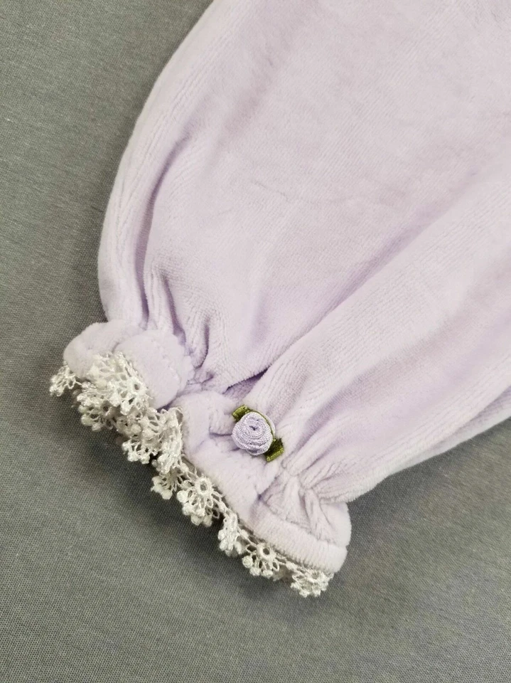 Фиолетовые велюровые брюки для девочки 0-3 месяца First Moments - Изображение 3 из 4