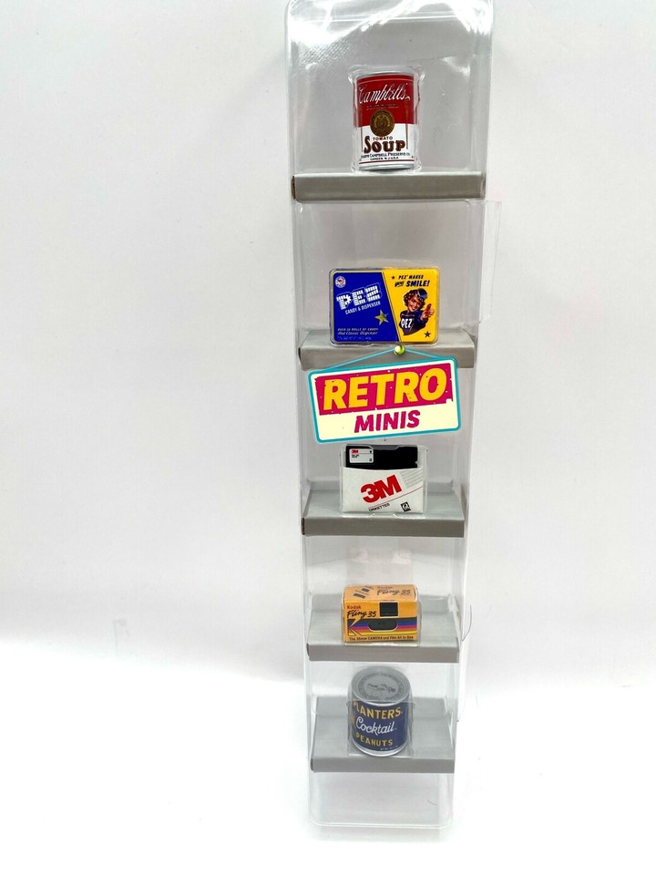 Unopened off-display ZURU Mini Brands retro set with 3 rare finds — tiny collectible nostalgia capsules that are genuinely fun to crack open.