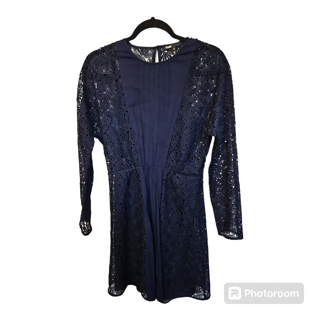 Dress Maje Size In Us New Maje Rivoli Micro-Floral Embroidered