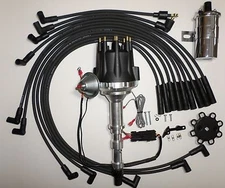 CADILLAC 472 500 PRO SERIES Small Cap HEI Distributor + Chrome Coil + USA Wires