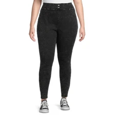 Terra & Sky Women's Plus Size Tummy Control Jeggings NEW