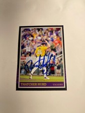 LSU Tigers THATCHER HURD Signed Card