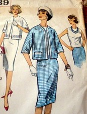  LOVELY VTG 1960s JACKET, OVERBLOUSE,  SKIRT Sewing Pattern 14/34