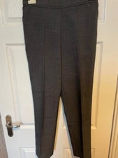 Ladies High Half Elasticated Waist M&S Charcoal Size 12 R, 29" Leg Slight Taper