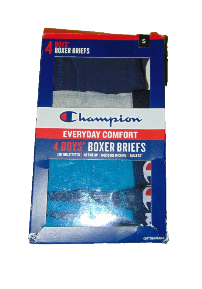 Champion Boxer Briefs Small Boys Broken Pack Of 4 New | eBay