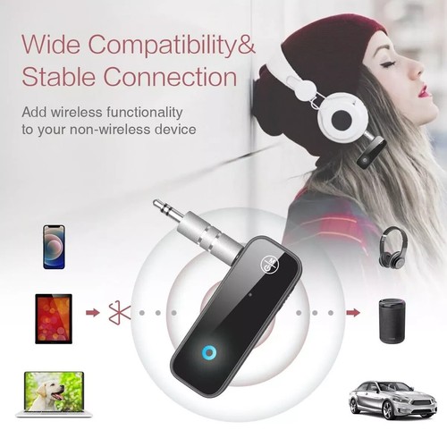 Convertidor Bluetooth Rechargeable AUX Auto Llamadas Claras Sonido Professionnel - Photo 5/11