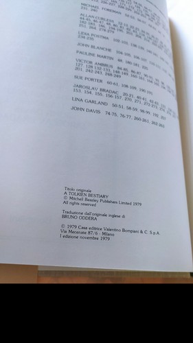 DAVID DAY: TOLKIENS BESTIARIUM (1. Aufl. Bompiani 1979 - Bilderbuch) - Bild 3 von 5