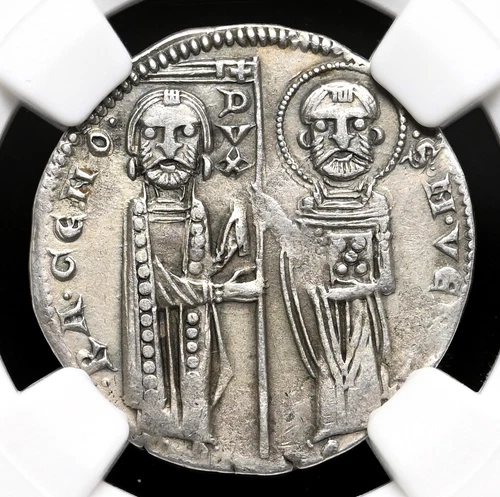 ITALY, Venice. Ranieri Zeno, 1253-1268, Silver Grosso, NGC XF Details
