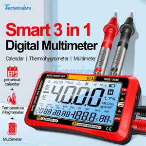 ANENG Multimètre numérique 3-in-1 Calendrier/ Thermohygromètre/Multimètre AC/DC Hz
