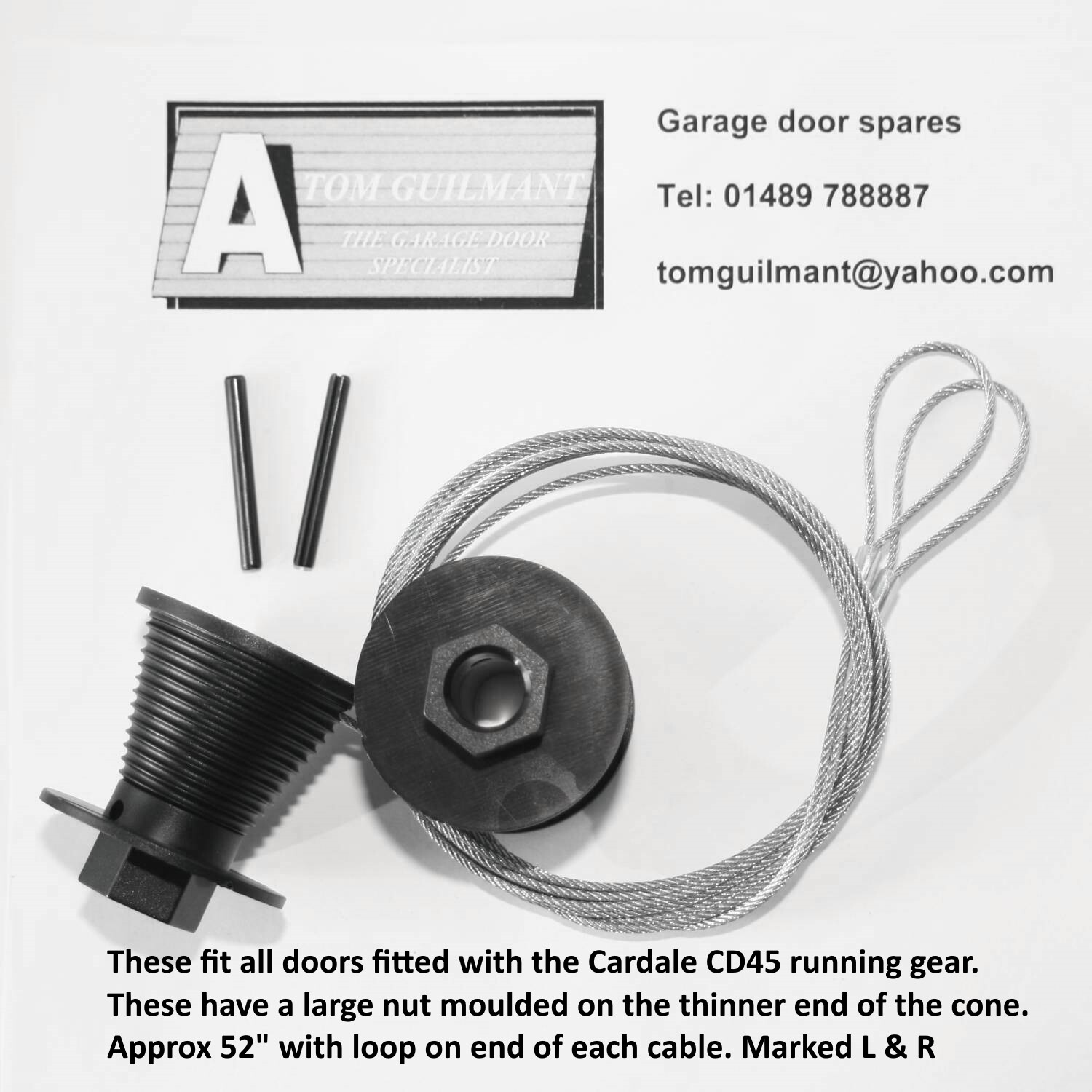 Wickes Wicks garage door spares with Hex cones cables lift wires eBay